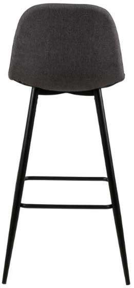 Tabouret de bar Wilhelm, H:73cm - gris foncé/noir - Image 3