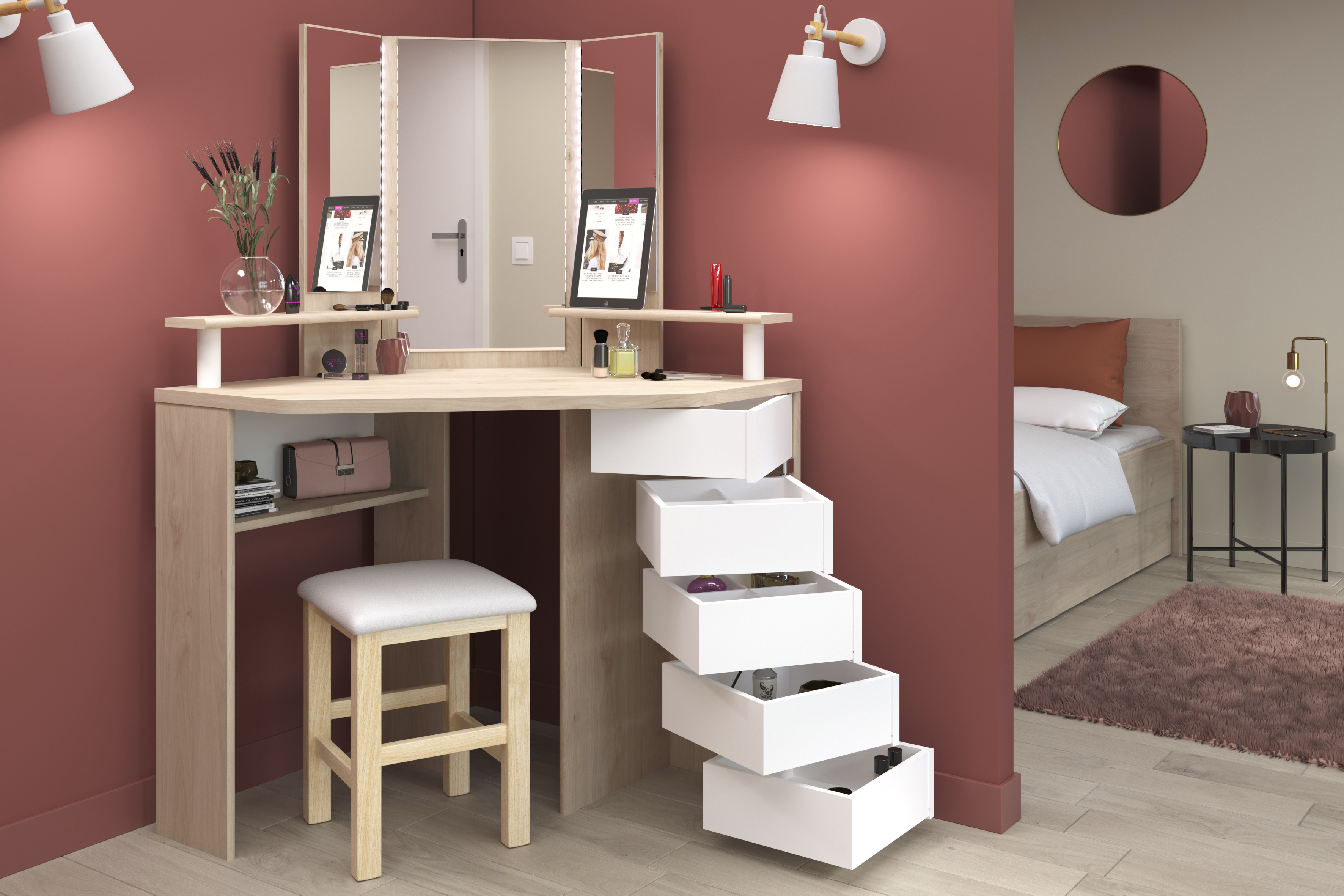 Tabouret Sitty - chêne - Image 2