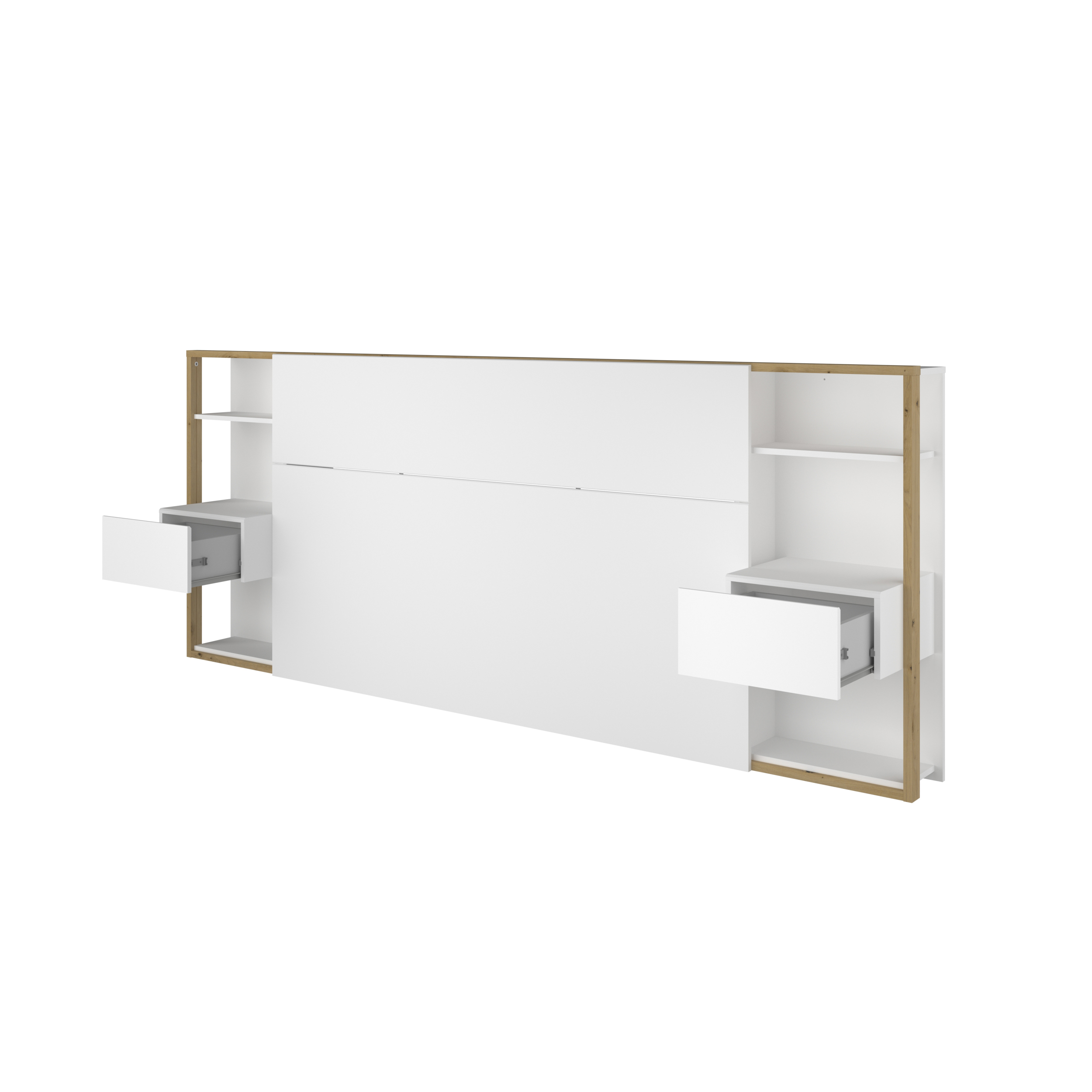 Tête de lit Stamp 2 tiroirs - blanc/chêne artisan - Image 11