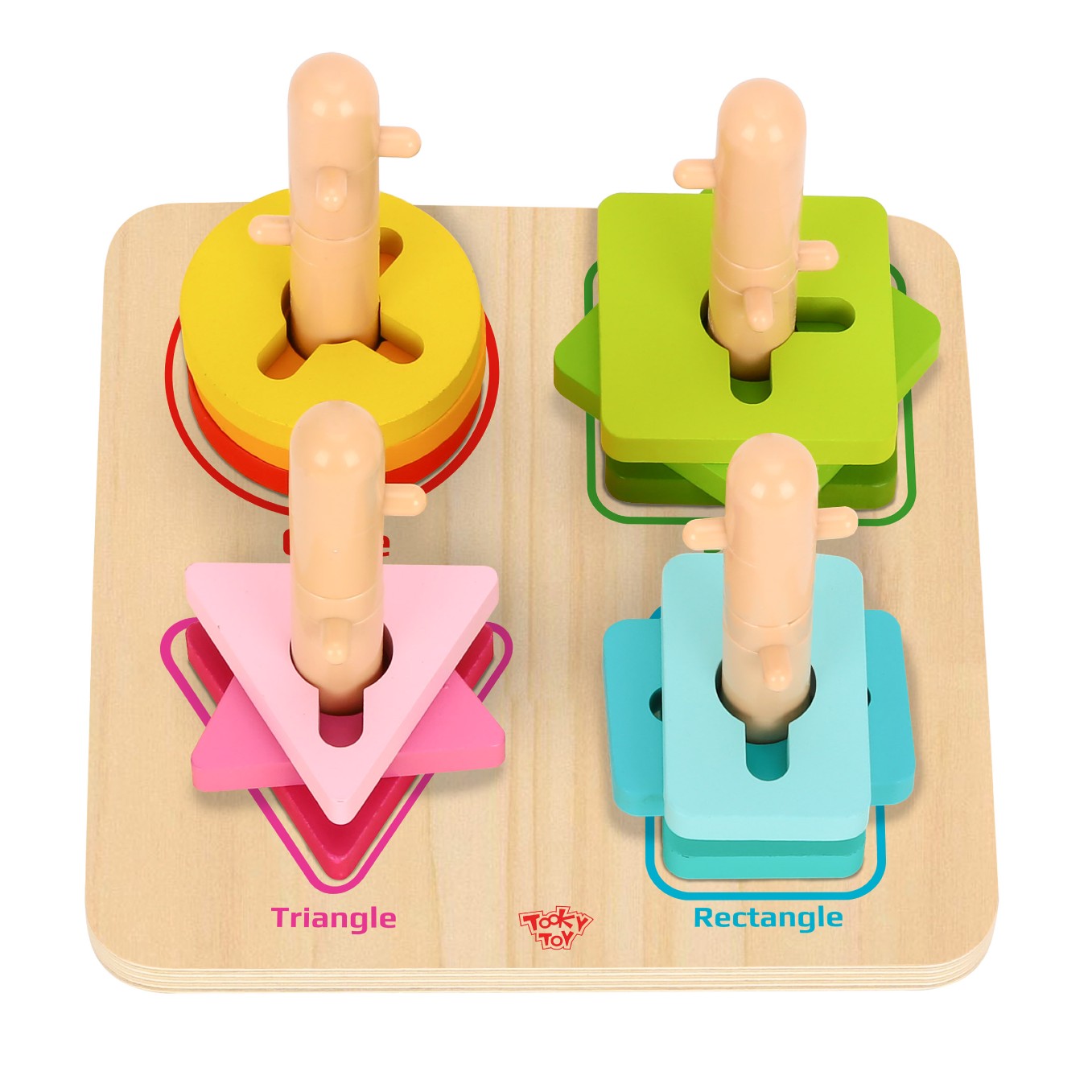 Trieur de blocs géométrique 4 pièces