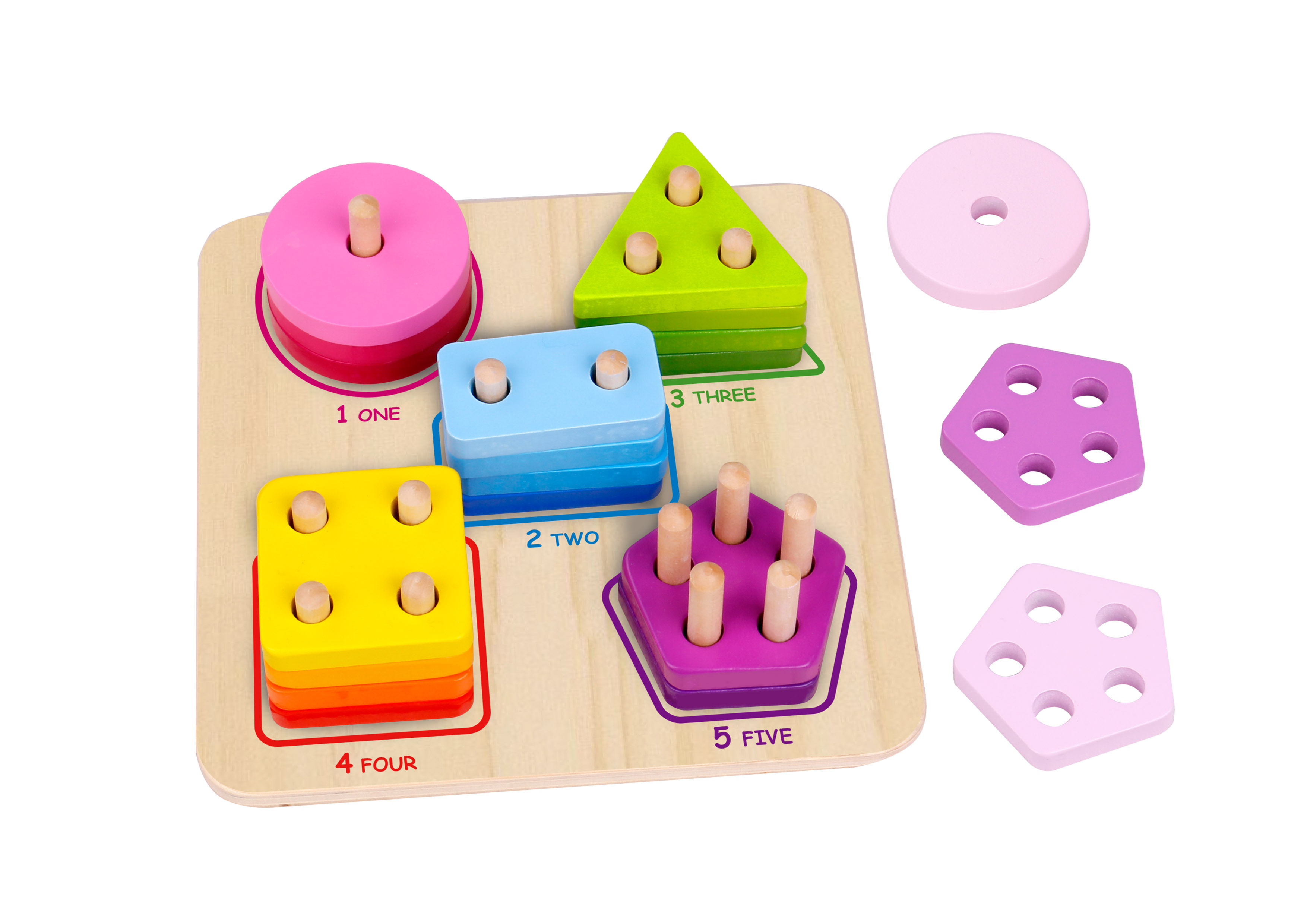 Trieur de blocs géométrique 5 pièces - Image 2