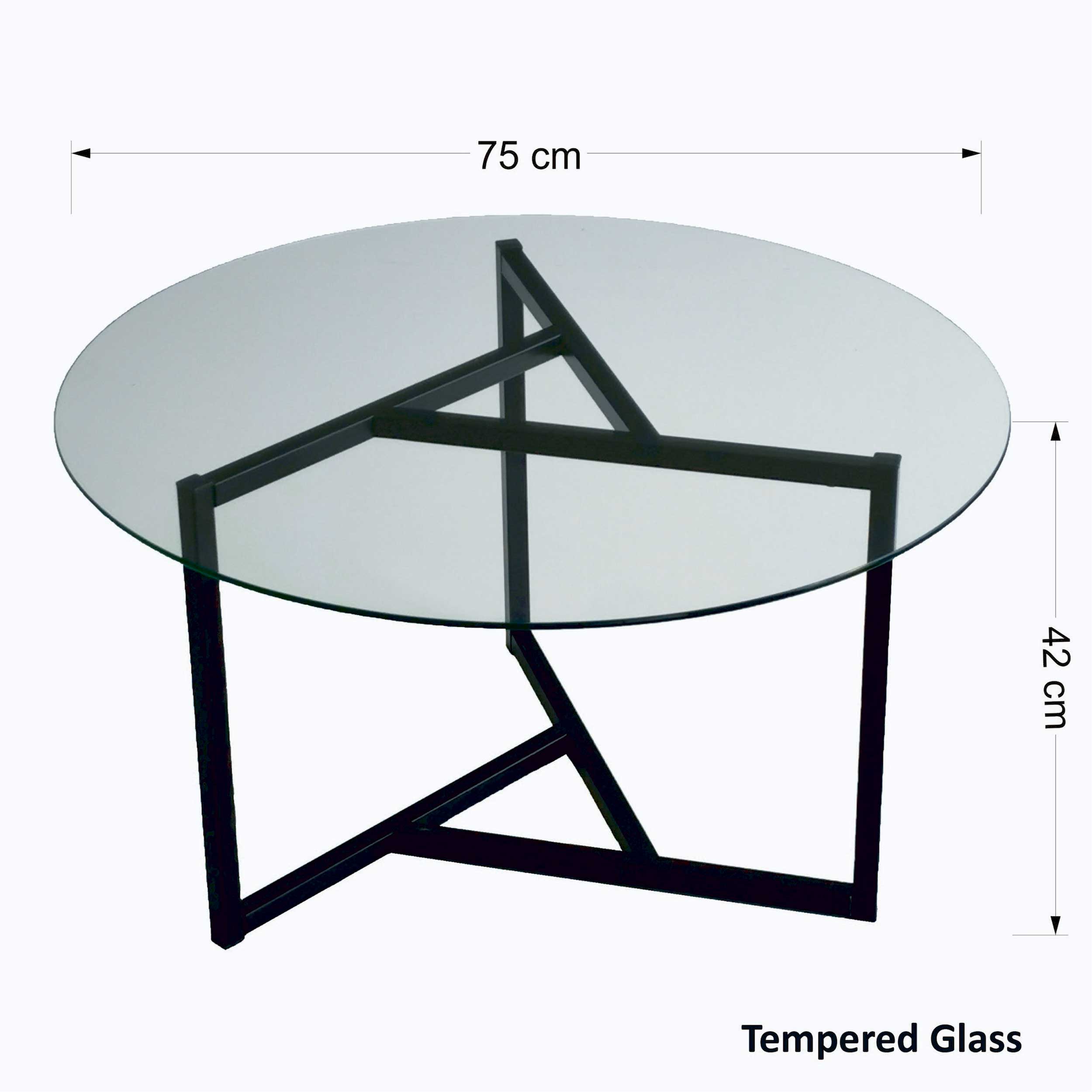 Trio G Table basse | Structure en métal | Transparente, noire - Image 2