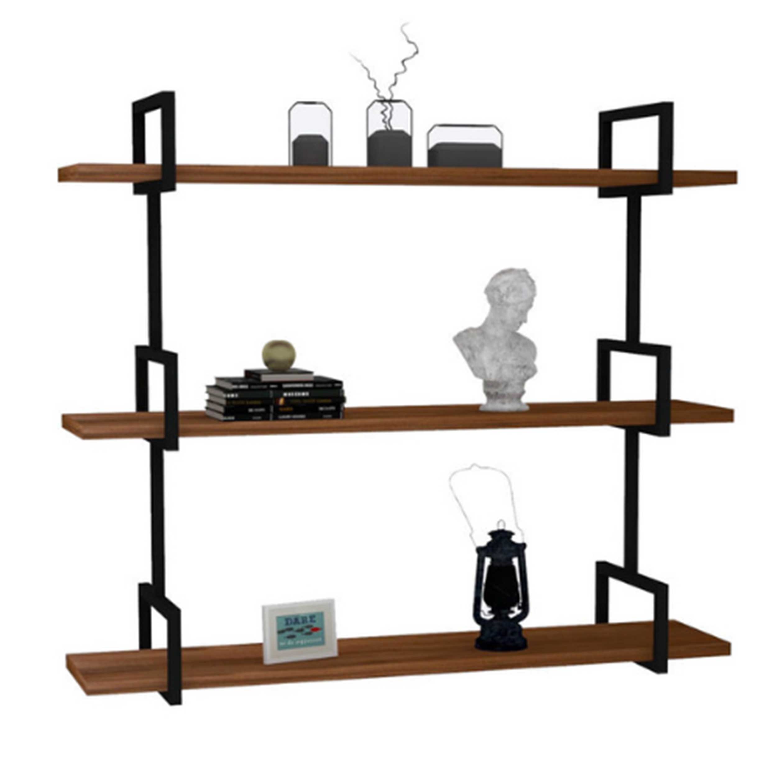 Uras Étagère murale | BOIS DE PIN | Noyer - Image 4