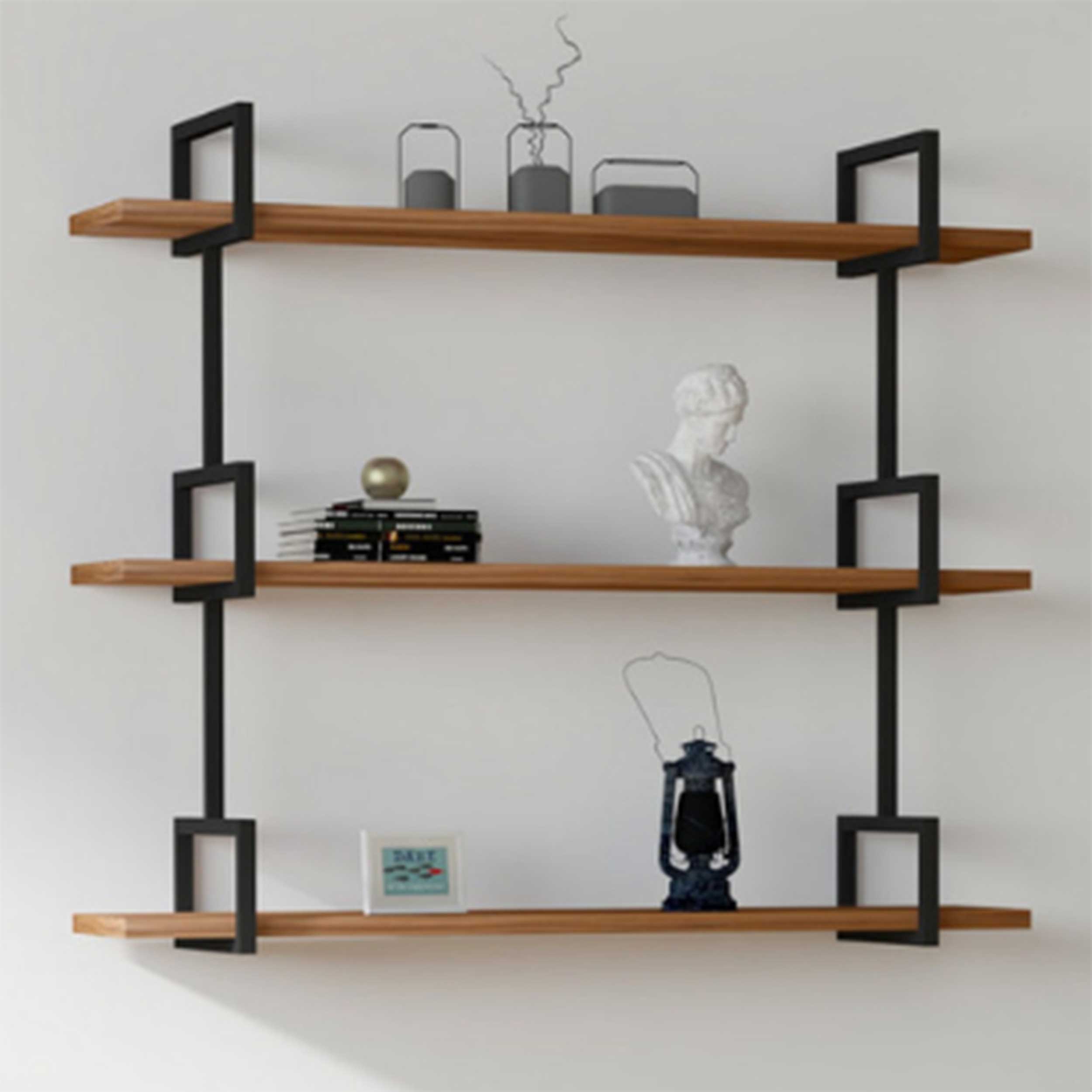 Uras Étagère murale | BOIS DE PIN | Noyer