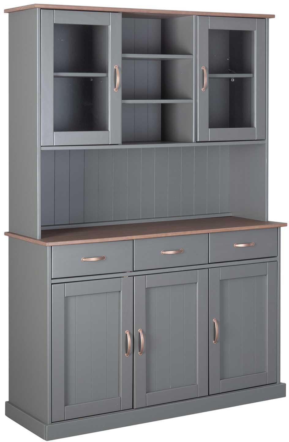 Vaisselier Cerci 131 cm à 5 portes & 3 tiroirs - gris - Image 4