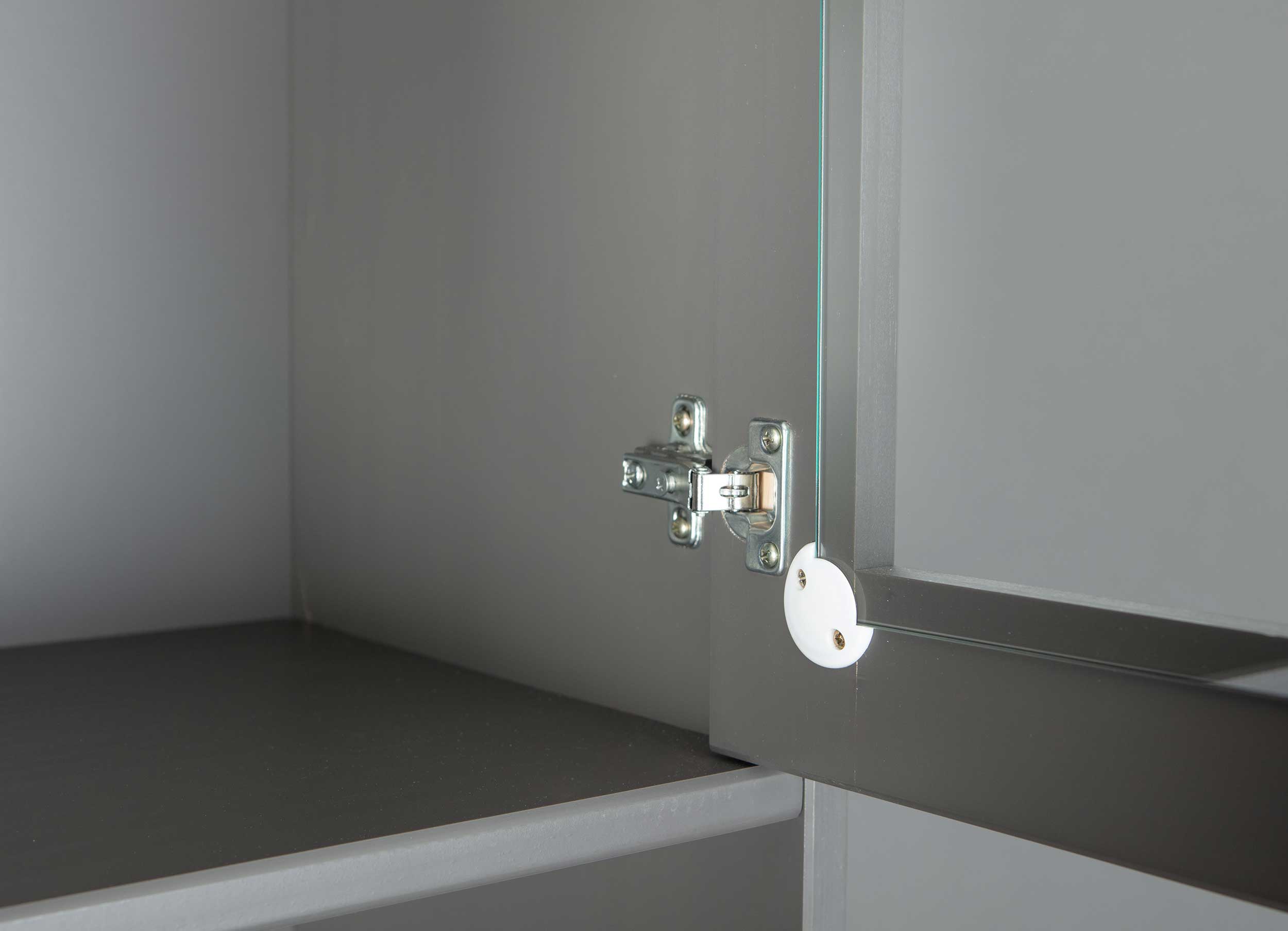 Vaisselier Cerci 131 cm à 5 portes & 3 tiroirs - gris - Image 6