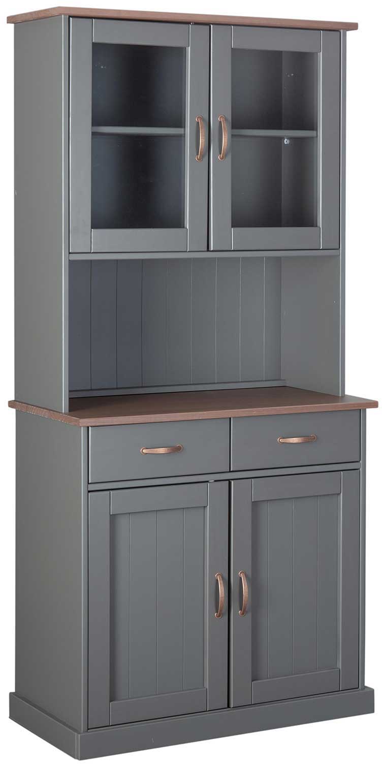 Vaisselier Cerci 90cm à 4 portes & 2 tiroirs - gris - Image 4