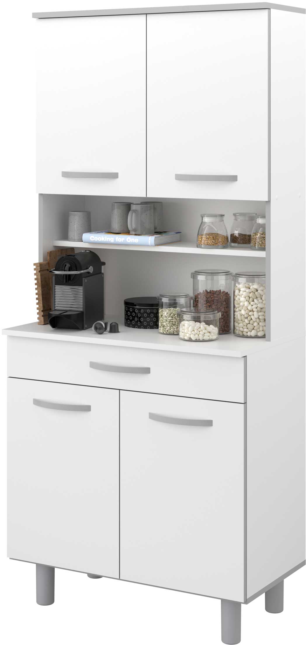 Vaisselier Easy 4 portes & 1 tiroir - blanc - Image 6