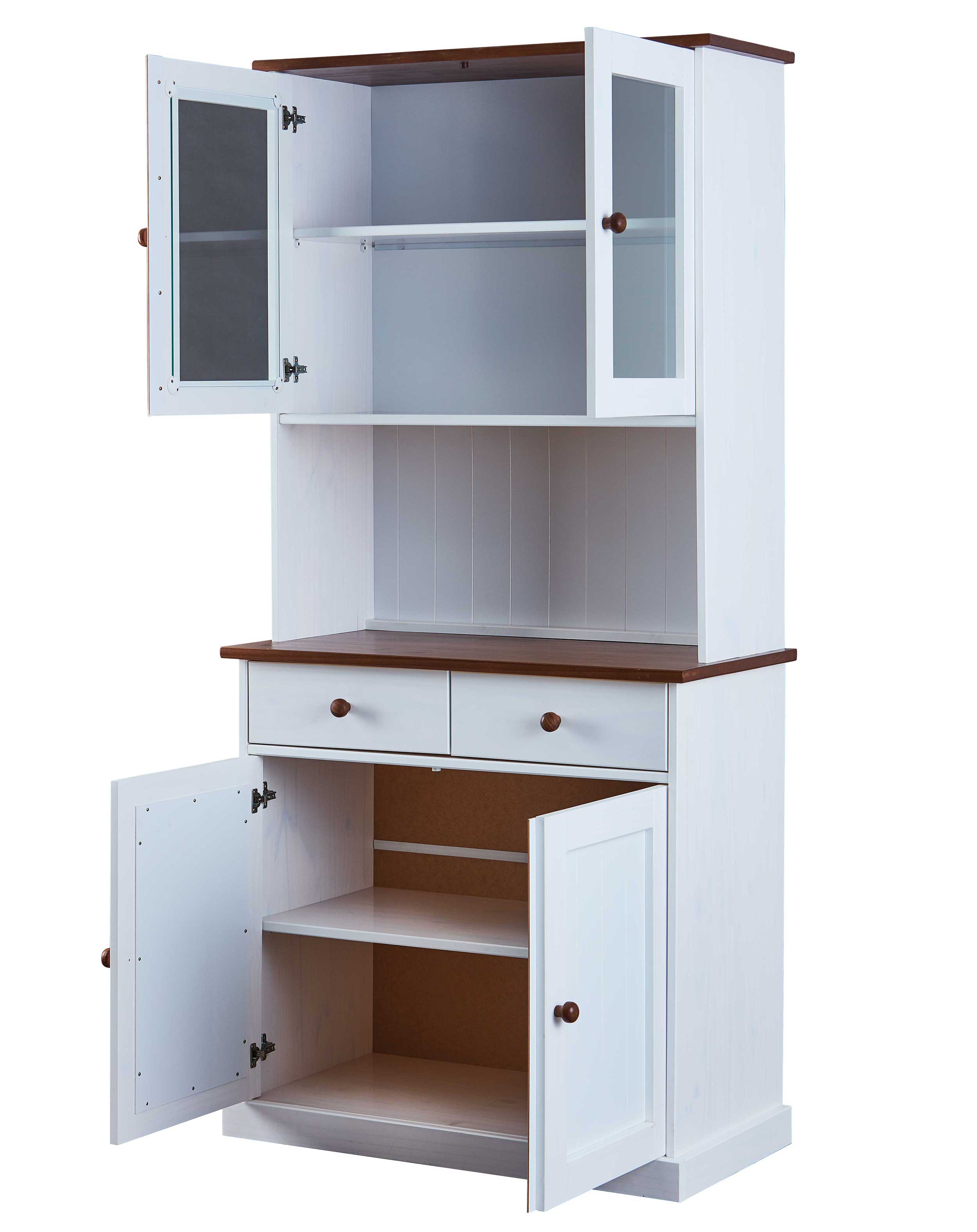 Vaisselier Westerland étroit campagne - blanc/brun - Image 7