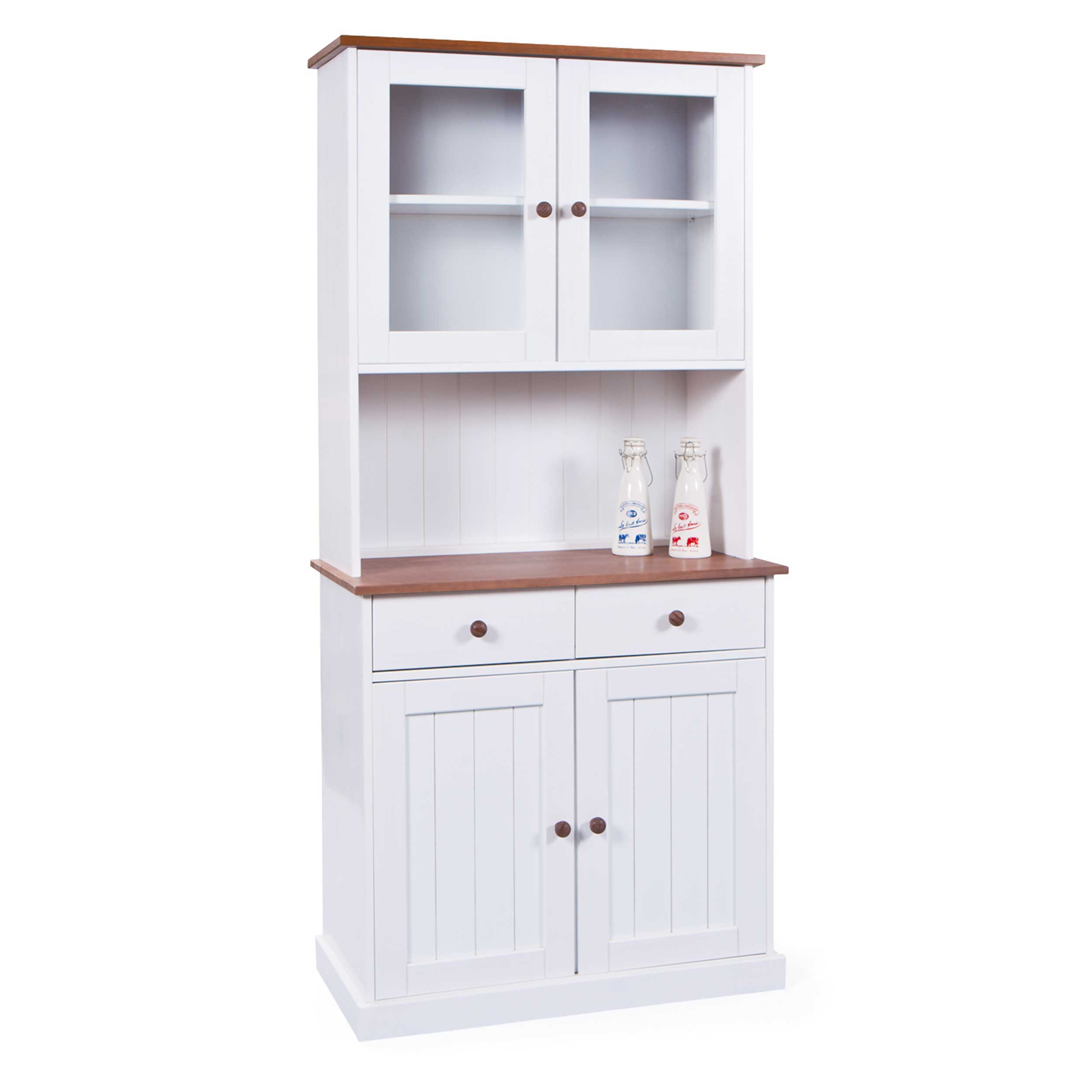 Vaisselier Westerland étroit campagne - blanc/brun - Image 9