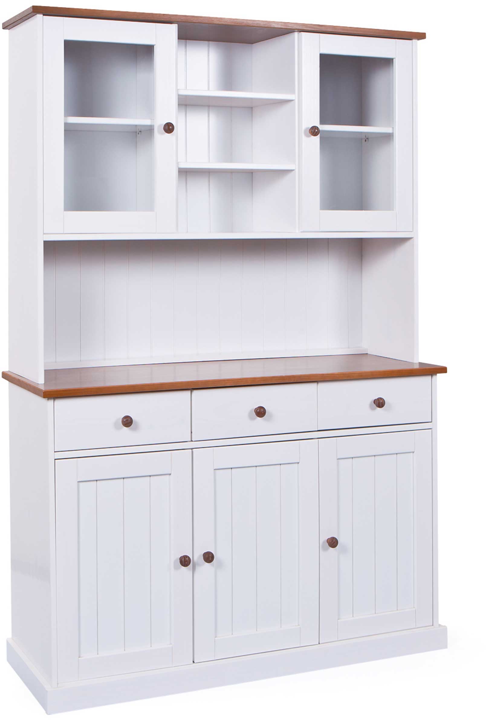 Vaisselier Westerland large campagne - blanc/brun - Image 2