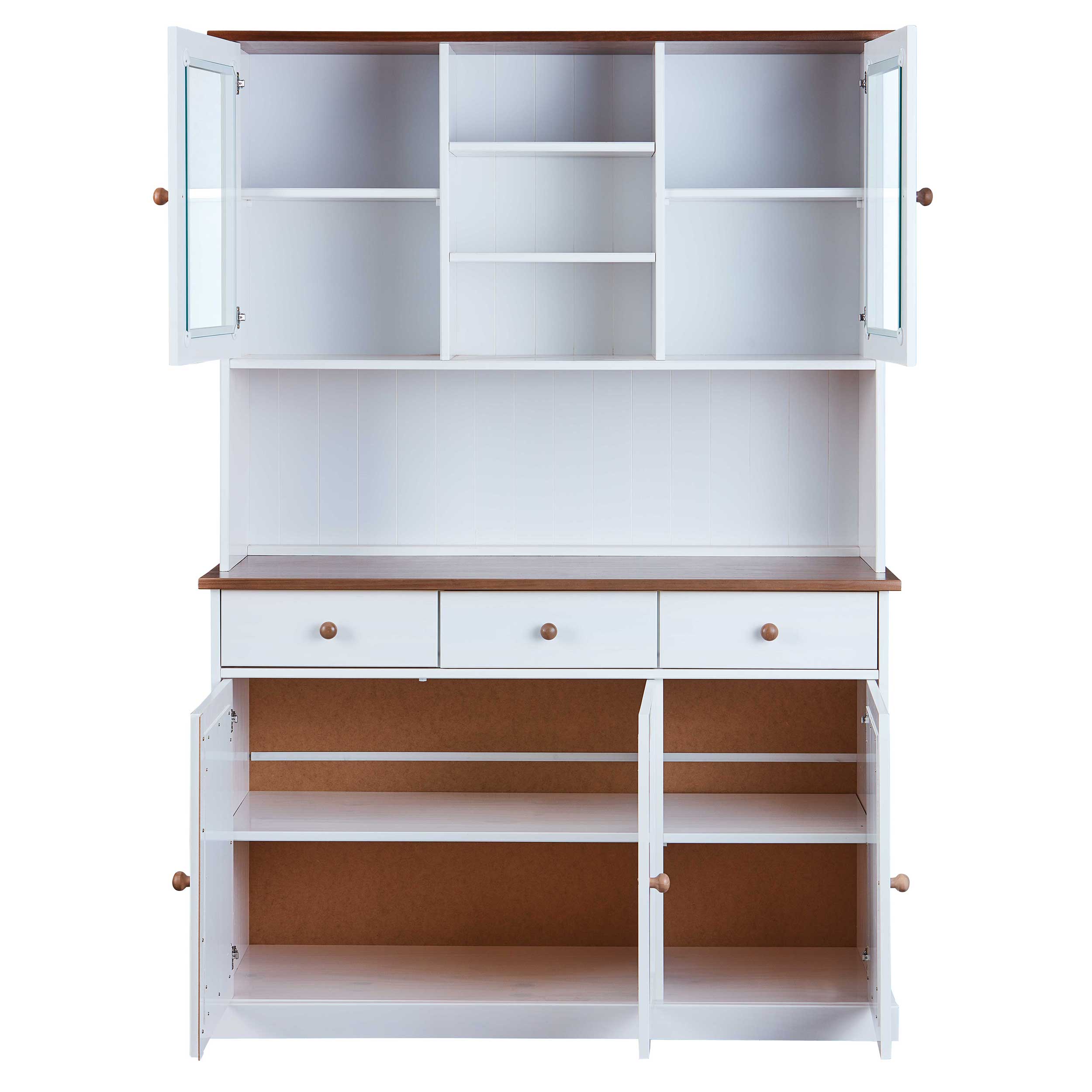 Vaisselier Westerland large campagne - blanc/brun - Image 7