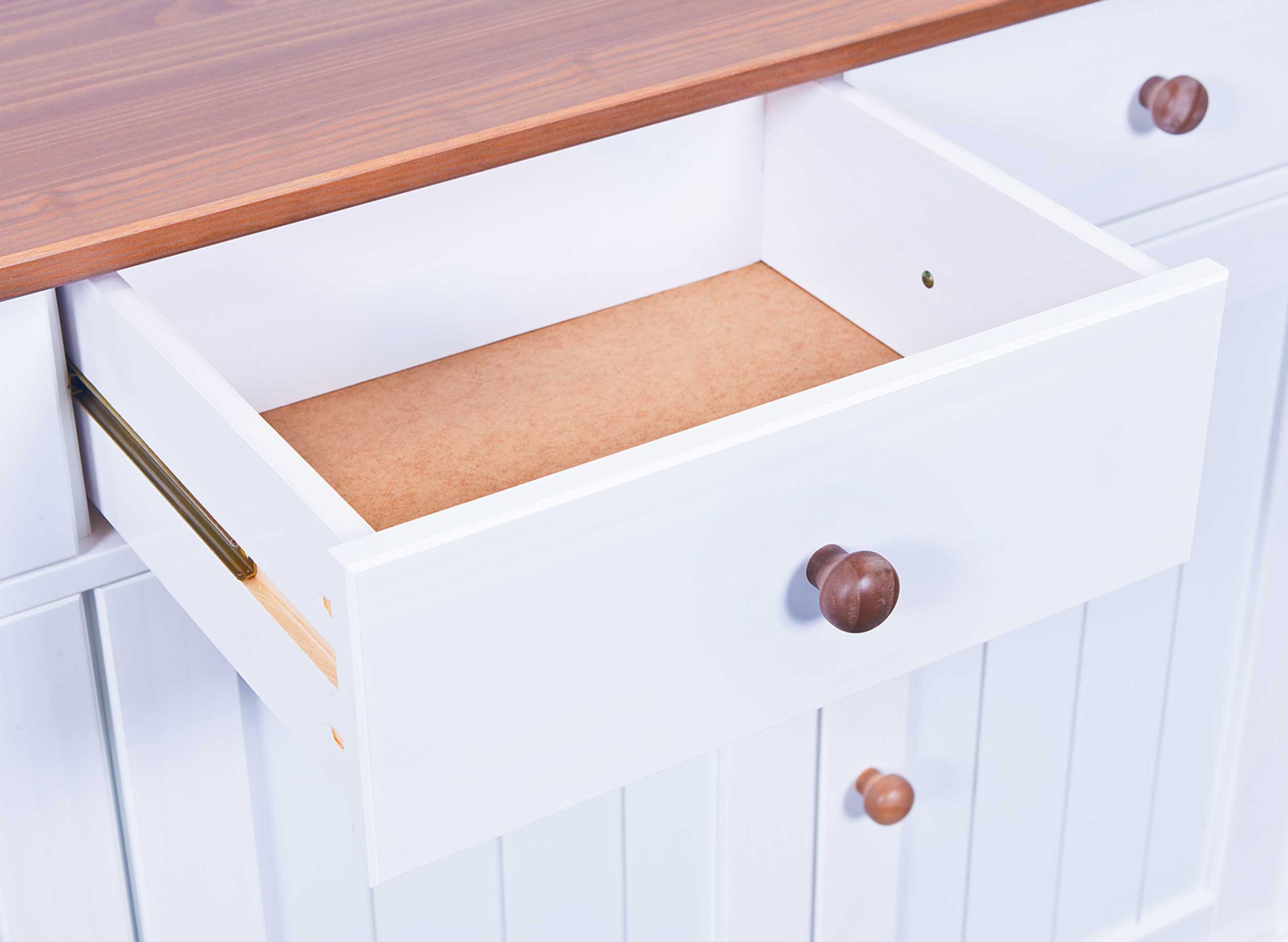 Vaisselier Westerland XL campagne - blanc/brun - Image 2