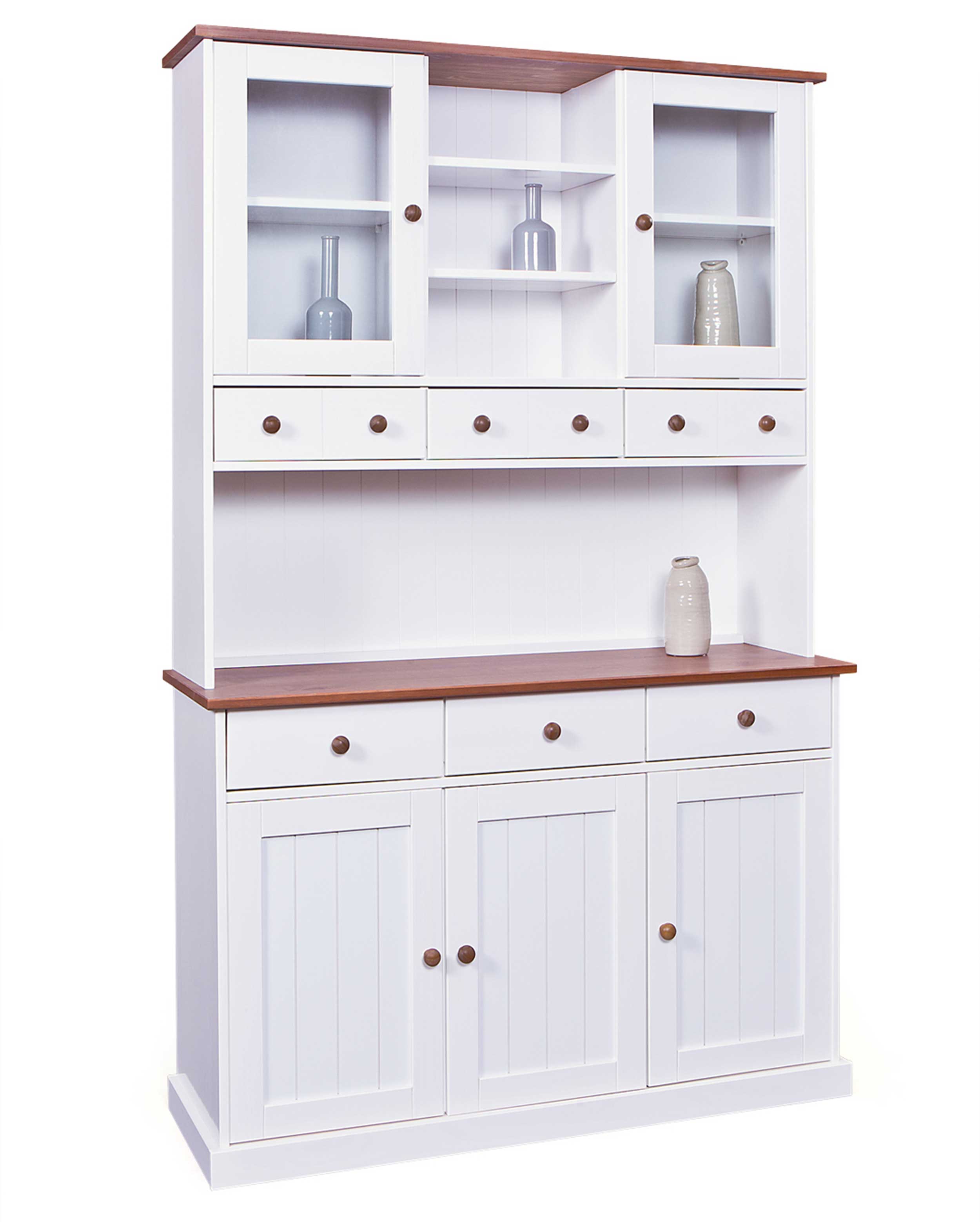 Vaisselier Westerland XL campagne - blanc/brun - Image 8