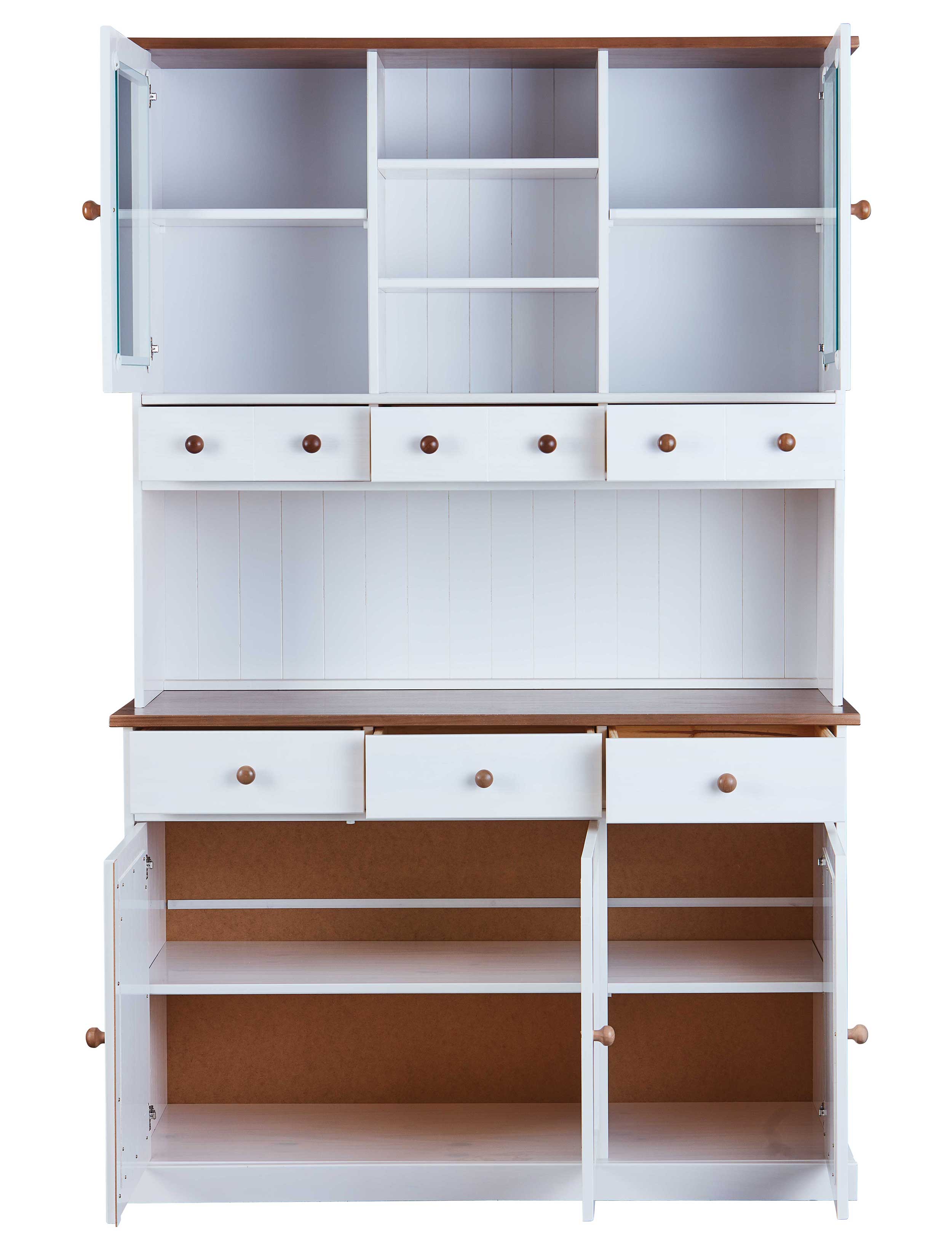 Vaisselier Westerland XL campagne - blanc/brun - Image 9