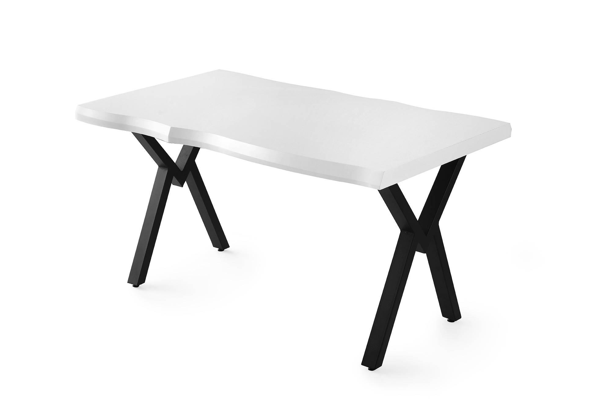Vella Table à manger | 140x75x80 cm | Mélamine blanche - Image 3