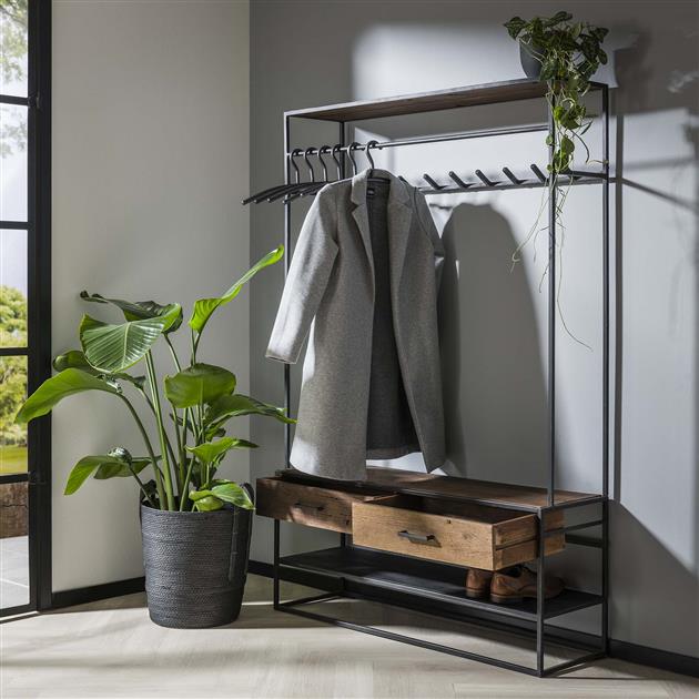 Vestiaire Mezcla 2 tiroirs - bois - Image 2