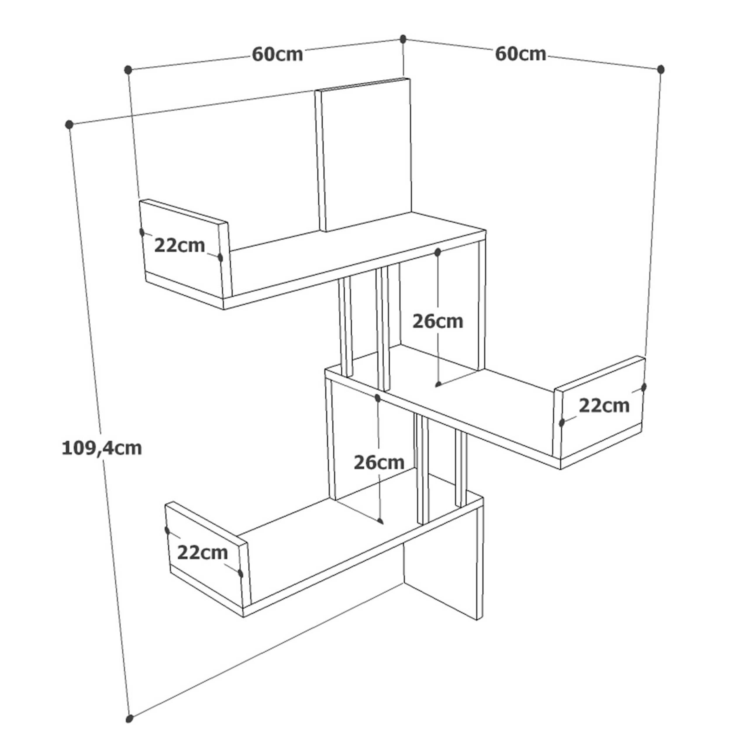 VG17 Étagère murale | 100 % MÉLAMINE | Pin Atlantique - Image 2