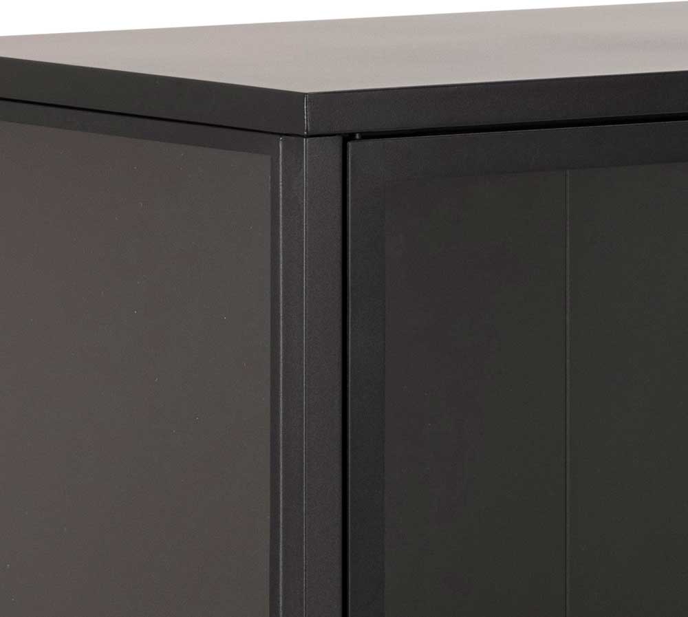 Vitrine Nebas 80cm, 2 portes & 1 étagères - noir - Image 4