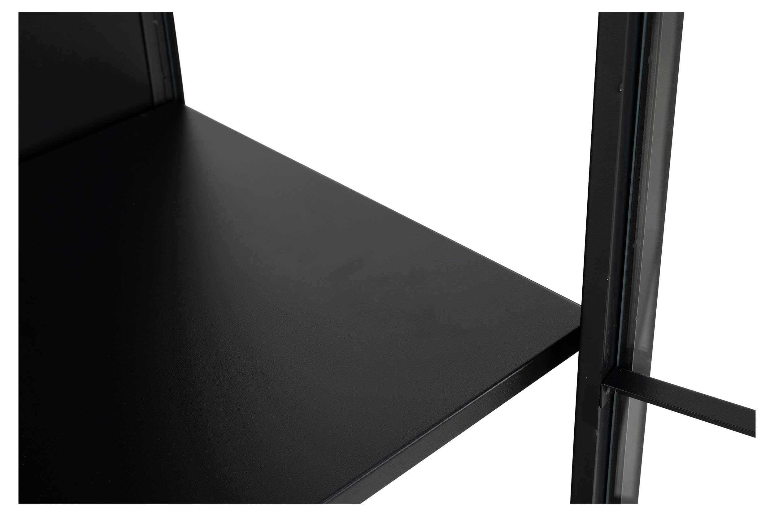 Vitrine Nebas 80cm, 2 portes & 3 étagères - noir - Image 3