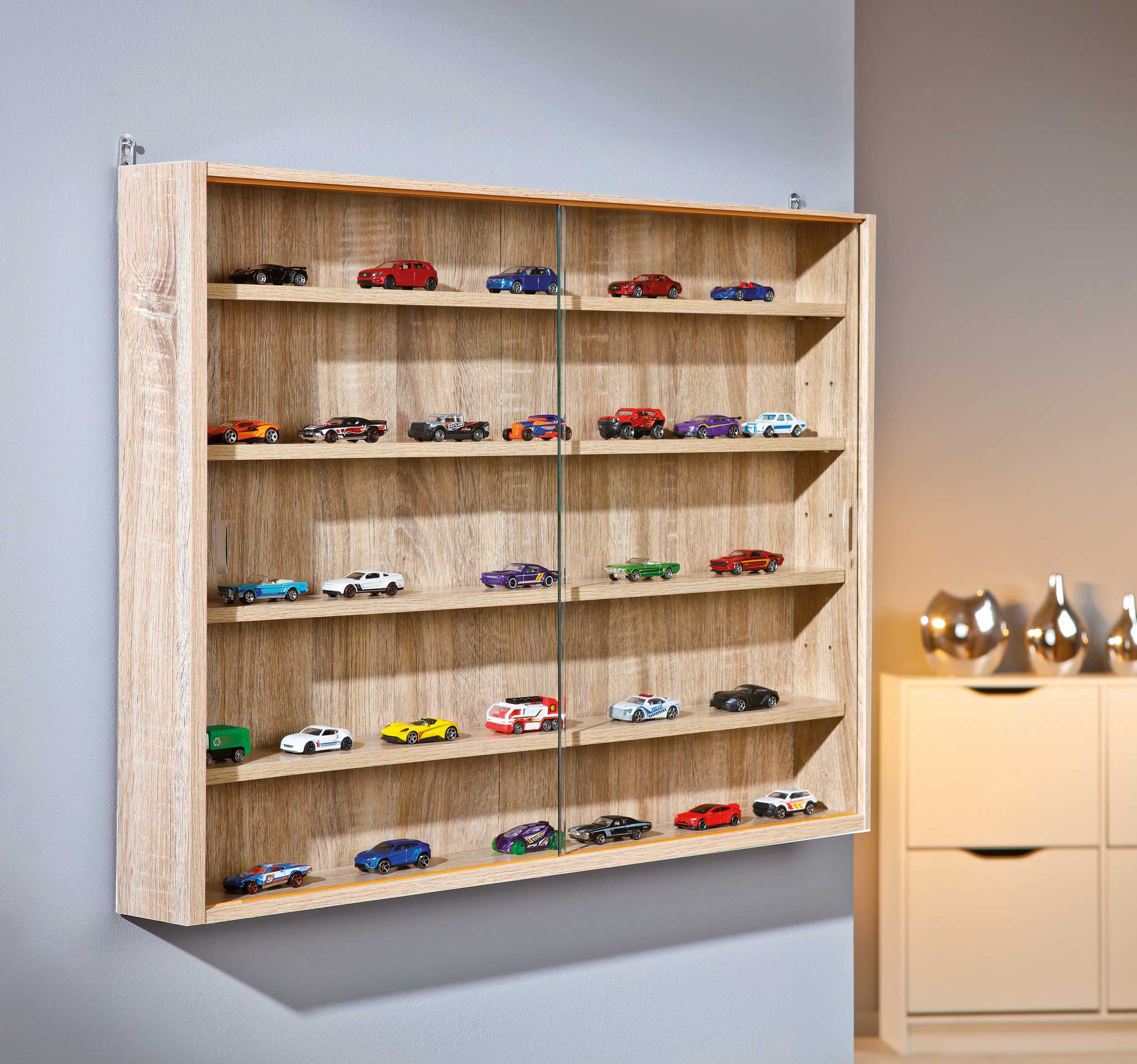 Vitrine suspendue Collecty - chêne - Image 10