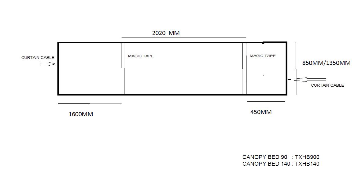 Voile pour lit à baldaquin Charlotte 900cm coton - blanc - Image 2