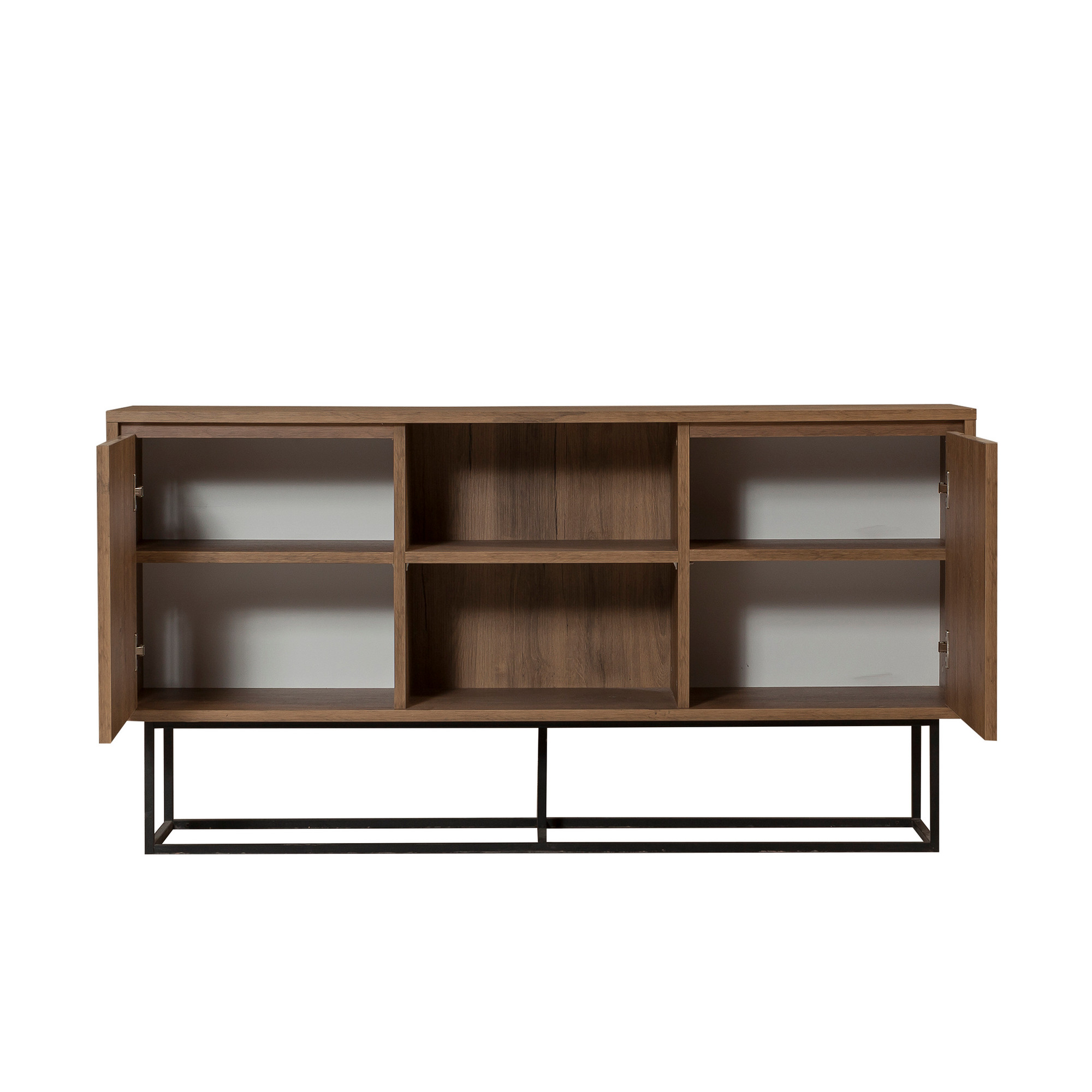 Zela Console | 100 % MÉLAMINE | Noyer, Noir - Image 7