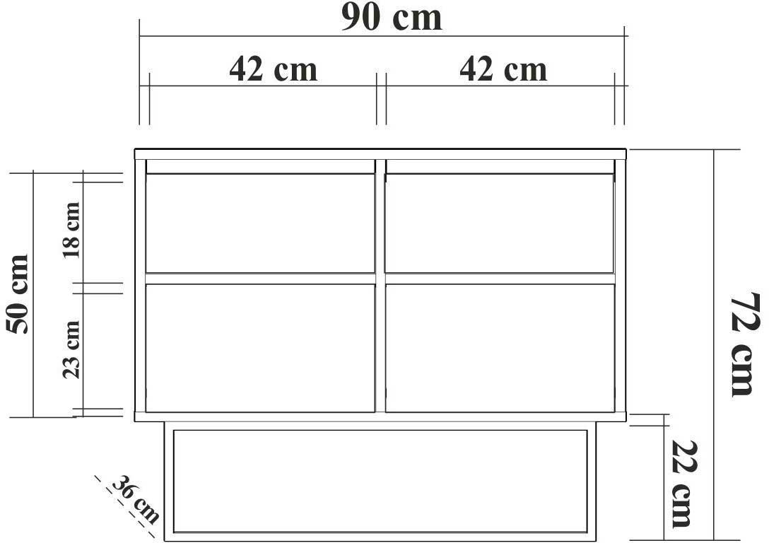Zuri Console | 100 % MÉLAMINE | Noyer, Noir - Image 2