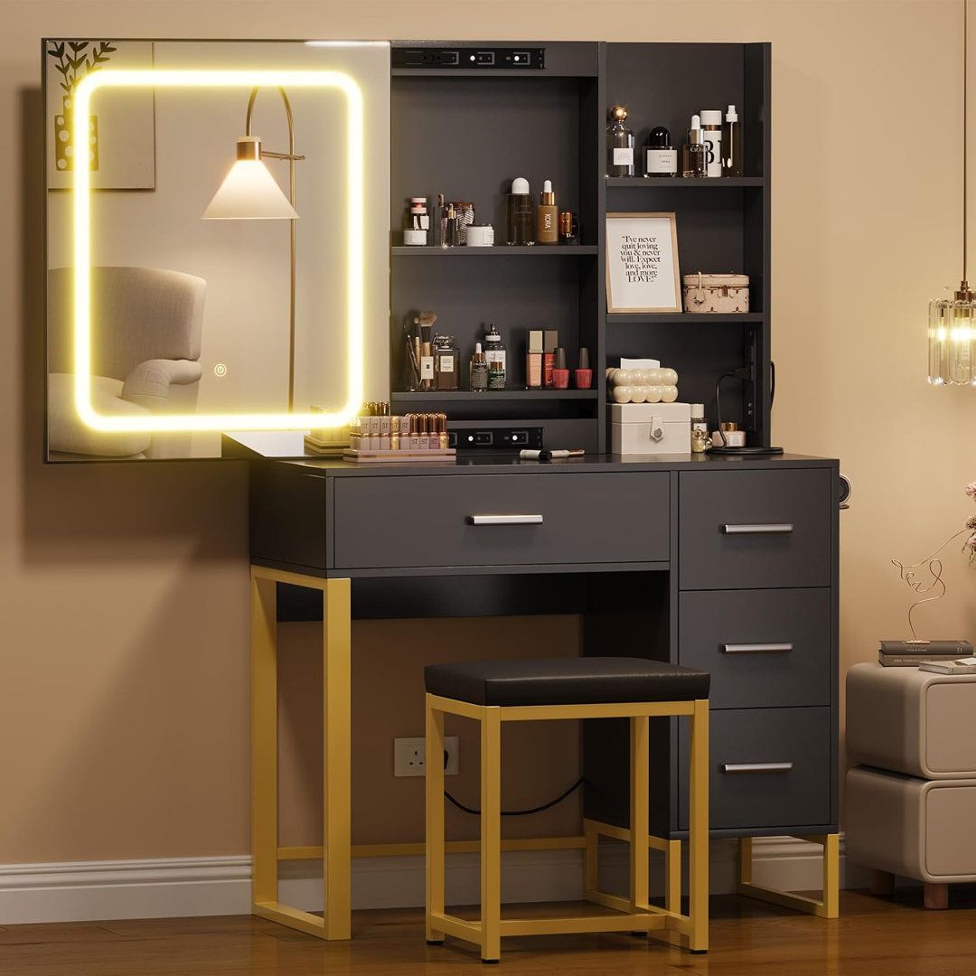 Meuble maquillage avec miroir